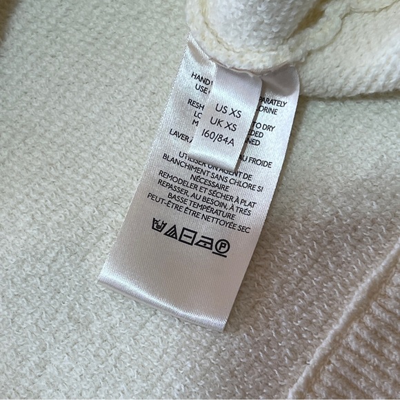 Free People XS Oversized Cream Ottoman Tunic Relaxed Ivory Soft Dressy Sweater - Picture 7 of 14